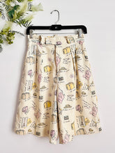 Load image into Gallery viewer, Vintage “travel essentials” novelty print linen shorts
