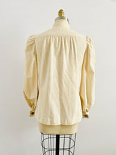 Load image into Gallery viewer, Vintage 1970s white linen jacket s balloon sleeves
