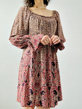 Load image into Gallery viewer, Pink floral paisley mini dress
