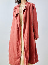Load image into Gallery viewer, Dark mauve pink trench coat
