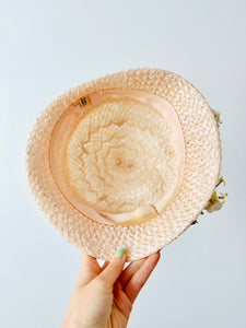 Vintage pastel pink millinery hat