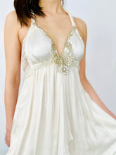 Load image into Gallery viewer, Amazing designer silk gown rhinestone beaded wedding dress Anna Campbell dress
