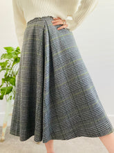 Load image into Gallery viewer, Vintage 1970s Plaid High Waisted A Line Skirt
