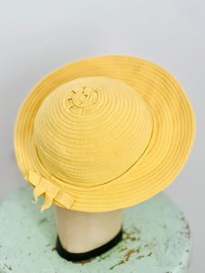Vintage 1930s yellow sun hat