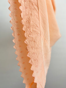 Vintage 1930s peach embroidered lingerie slip