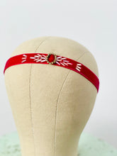 Load image into Gallery viewer, Vintage beaded pink velvet ribbon flapper headpiece
