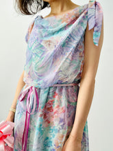Load image into Gallery viewer, Vintage 1970s pastel floral dress

