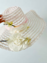 Load image into Gallery viewer, Vintage pastel pink millinery sun hat
