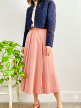 Load image into Gallery viewer, Vintage 1970s High Waisted Dusty Pink A Line Wool Skirt
