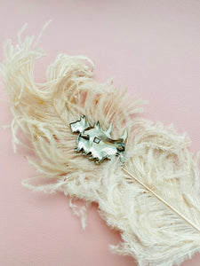 Vintage 1930s enamel Scottie dogs pin animal brooch