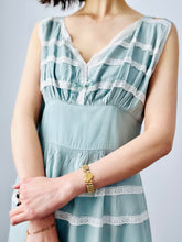 Load image into Gallery viewer, Vintage pastel blue lace lingerie dress
