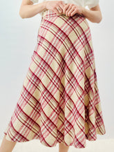 Load image into Gallery viewer, Vintage 1970s Plaid High Waisted A Line Skirt
