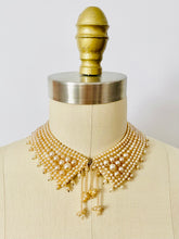Load image into Gallery viewer, Vintage beaded faux pearls collar necklace
