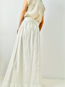 1910s Edwardian cotton skirt with pockets