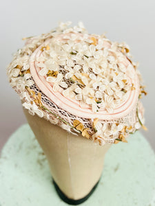 Vintage 1930s pink millinery Fascinator