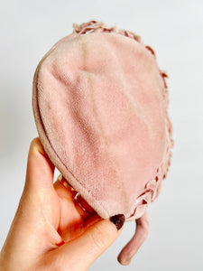 Vintage 1940s dusty pink velvet fascinator
