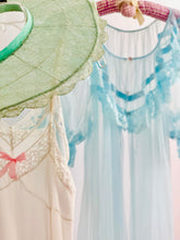 Load image into Gallery viewer, Vintage 1960s pastel blue peignoir lace lingerie
