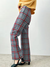 Load image into Gallery viewer, Vintage 1970s houndstooth plaid straight leg pants
