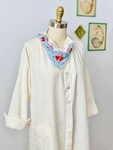 Load image into Gallery viewer, Vintage 1920s Bob Evans white cotton duster coat
