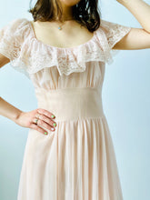 Load image into Gallery viewer, Vintage 1950s pastel pink lace lingerie slip dress
