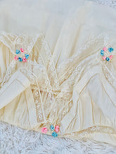 Load image into Gallery viewer, Antique 1910s Edwardian Lace Camisole w Pastel Ribbon Flowers
