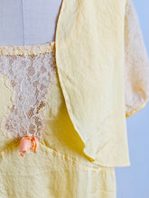 Load image into Gallery viewer, 1930s Lace Lingerie Set with Lace Puff Sleeves Caplet Lounging Set
