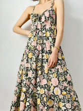 Load image into Gallery viewer, Vintage 1970s front knot floral dress
