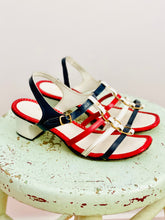 Load image into Gallery viewer, Vintage color-block leather sandals
