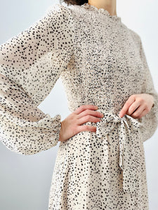 Vintage speckled dot print dress