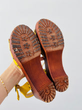 Load image into Gallery viewer, Yellow clog style sandals
