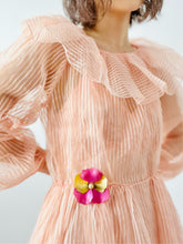 Load image into Gallery viewer, Vintage pink 1950s sheer organza dress
