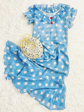 Load image into Gallery viewer, Vintage 1920s blue cotton voile dress
