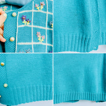 Load image into Gallery viewer, Vintage 1940s embroidered cardigan
