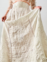 Load image into Gallery viewer, Antique 1910s Edwardian cotton whitework skirt
