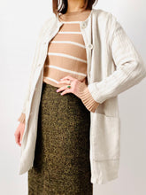 Load image into Gallery viewer, Vintage oatmeal color cotton linen duster large pockets
