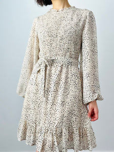 Vintage speckled dot print dress