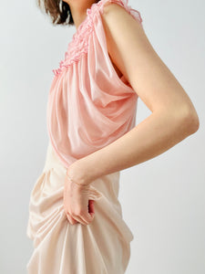 Vintage 1960s pink ruffled lingerie set