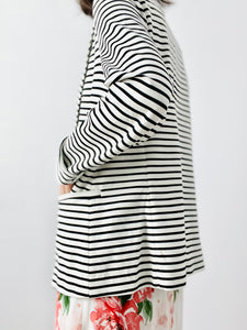 Parisian style striped blazer