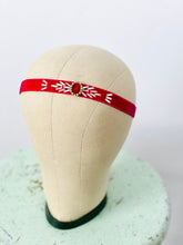 Load image into Gallery viewer, Vintage beaded pink velvet ribbon flapper headpiece
