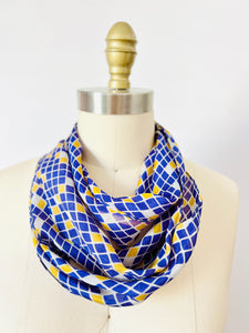 Vintage novelty print silk scarf