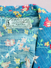 Load image into Gallery viewer, Vintage 1940s blue floral day dress
