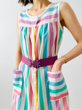 Load image into Gallery viewer, Vintage 1960s pastel stripes dress
