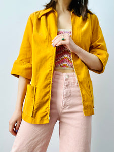 Vintage 1940s yellow corduroy jacket