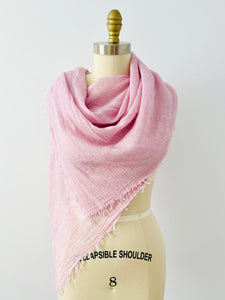 Vintage lilac pink cashmere scarf