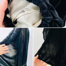 Load image into Gallery viewer, Vintage 1920s Art Deco black velvet coat with balloon sleeves
