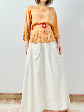 Load image into Gallery viewer, Vintage 1920s peach color beaded blouse
