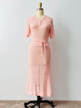 Load image into Gallery viewer, Vintage 1950s pink knit dress
