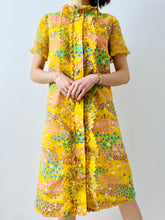 Load image into Gallery viewer, Vintage 1960s yellow floral dress
