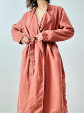 Load image into Gallery viewer, Dark mauve pink trench coat
