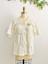 Load image into Gallery viewer, Vintage 1960s white pintuck blouse cotton duster
